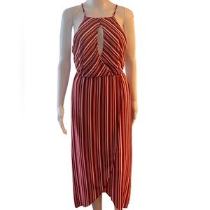 NWT Mikey & Joey High Low Dress-Red and White stripes with built in slip.